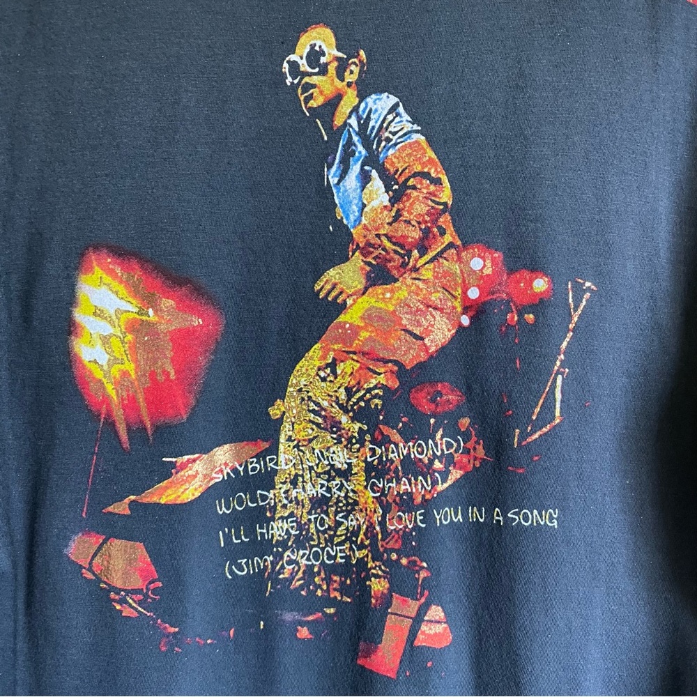 Anthropologie LetLuv Elton John Bennie & The Jets Vintage Black Tee XS NWT - Picture 9 of 13